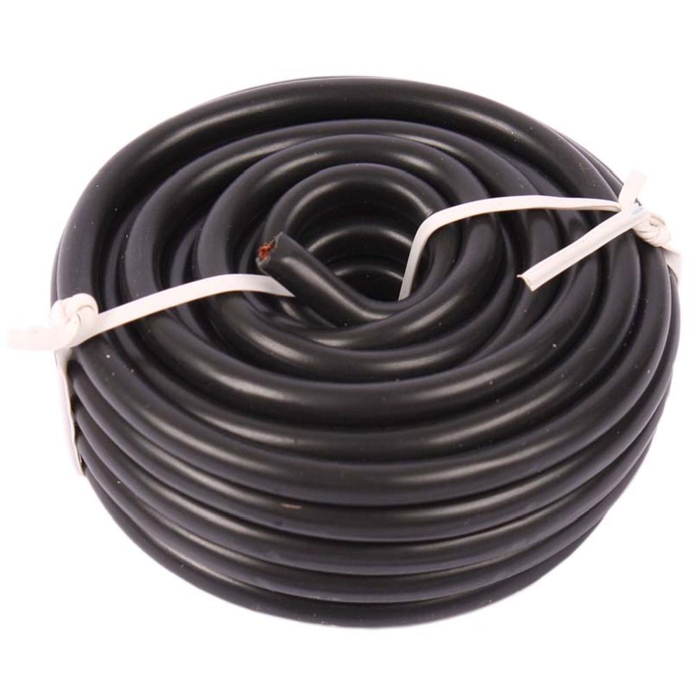 Juhe, 6,0 mm², must, 5 m