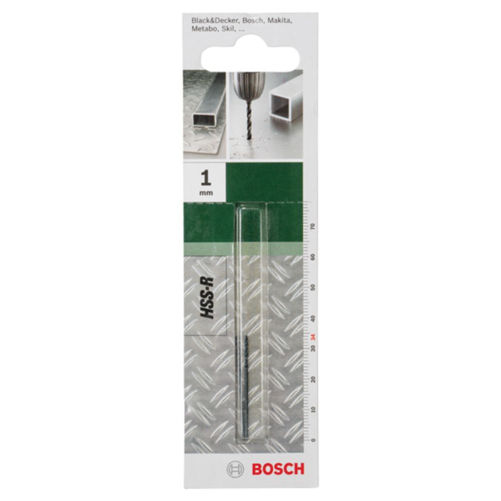 Bosch HSS R metalliporanterä 1,0 mm 2 kpl