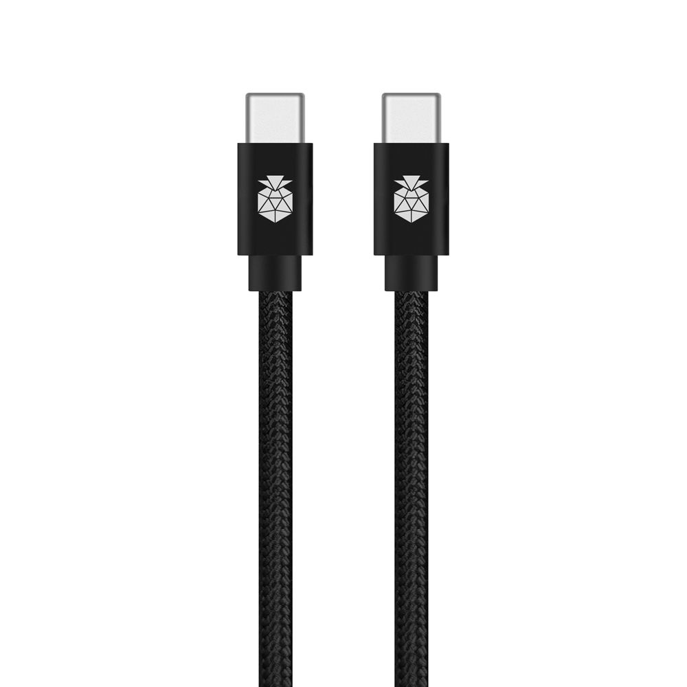 Cloudberry USB-C - USB-C kabel flätad 2,5 m svart