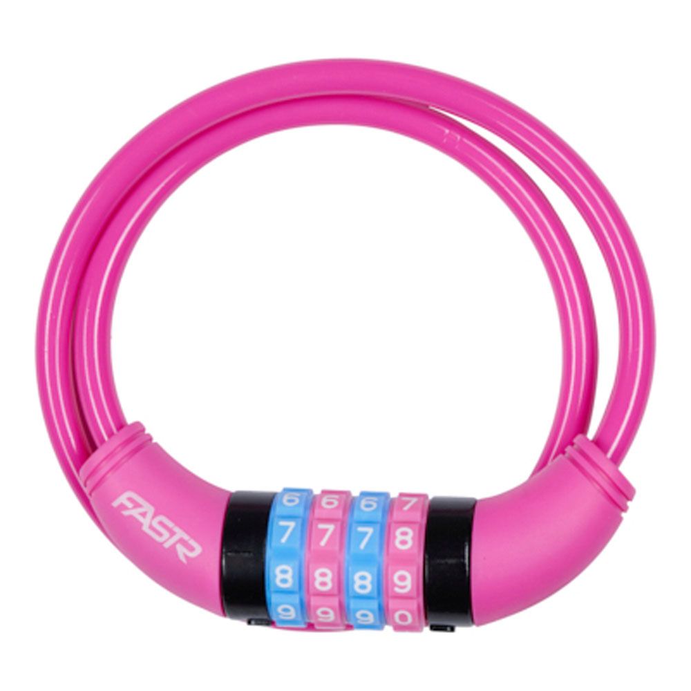 Fastr vajerlås med kod 8 x 650 mm rosa