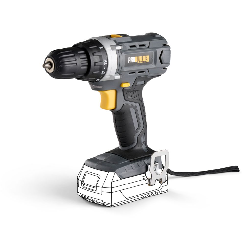 Probuilder batteridriven borrmaskin 18V utan batteri