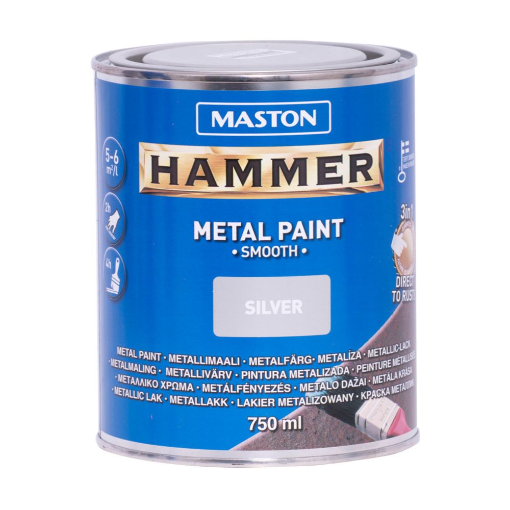Hammer Metallimaali Sileä hopea 750 ml