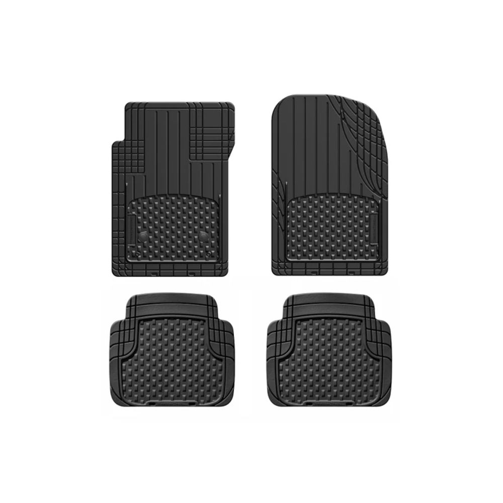 WeatherTech Trim-to-Fit Floor Mat, 4-osaline automattide komplekt, must