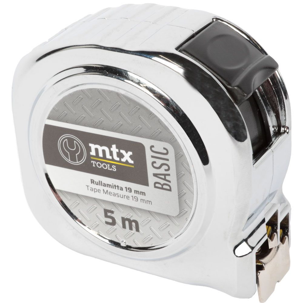 MTX Tools Basic mõõdulint kroomitud korpuses 19 mm 5 m