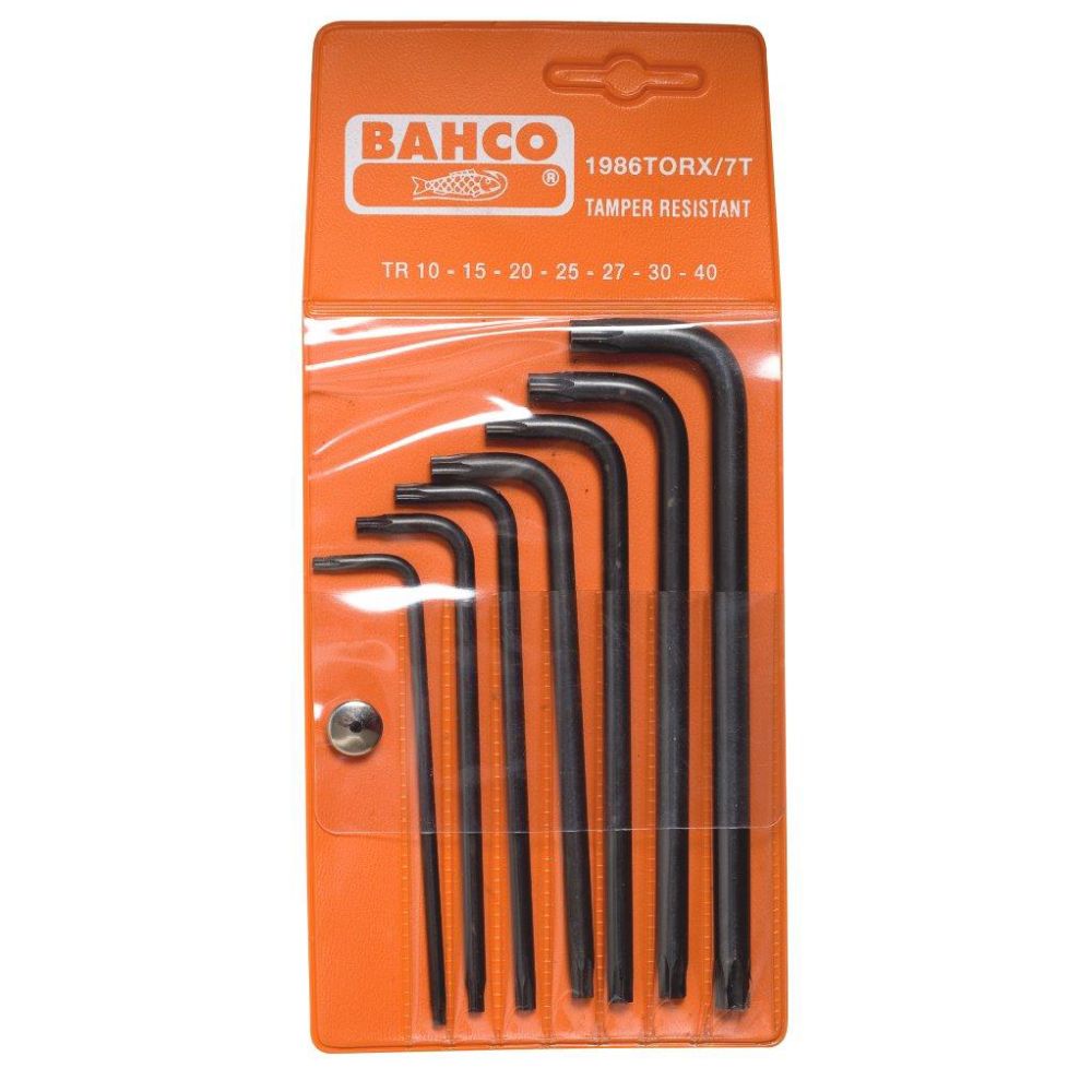 Bahco 1986TORX/7T Tamper Torx-võtmete komplekt TR10 - TR40 7-osaline
