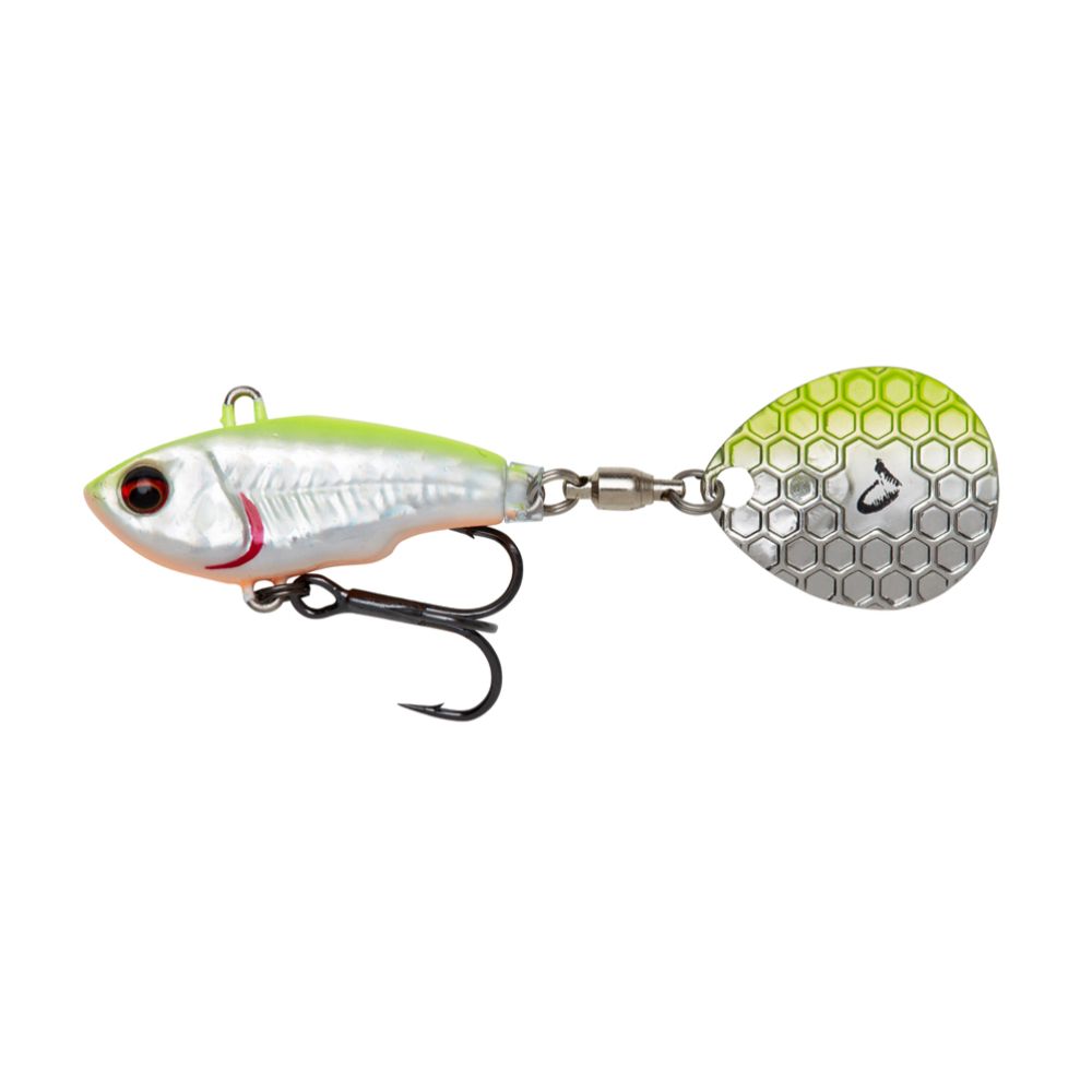 Savage Gear Fat Tail Spin lippauistin 6,5 cm 16 g väri: Lemon Back Flash