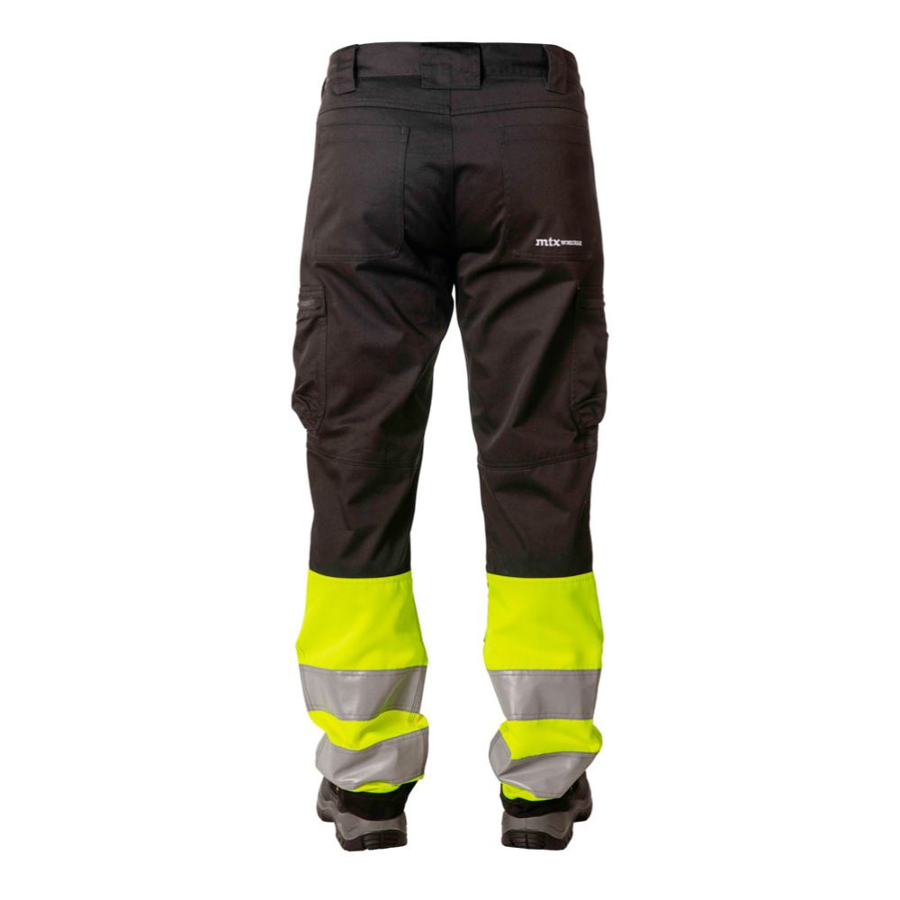 MTX Workgear reietaskutega hi-vis tööpüksid, kollane/must