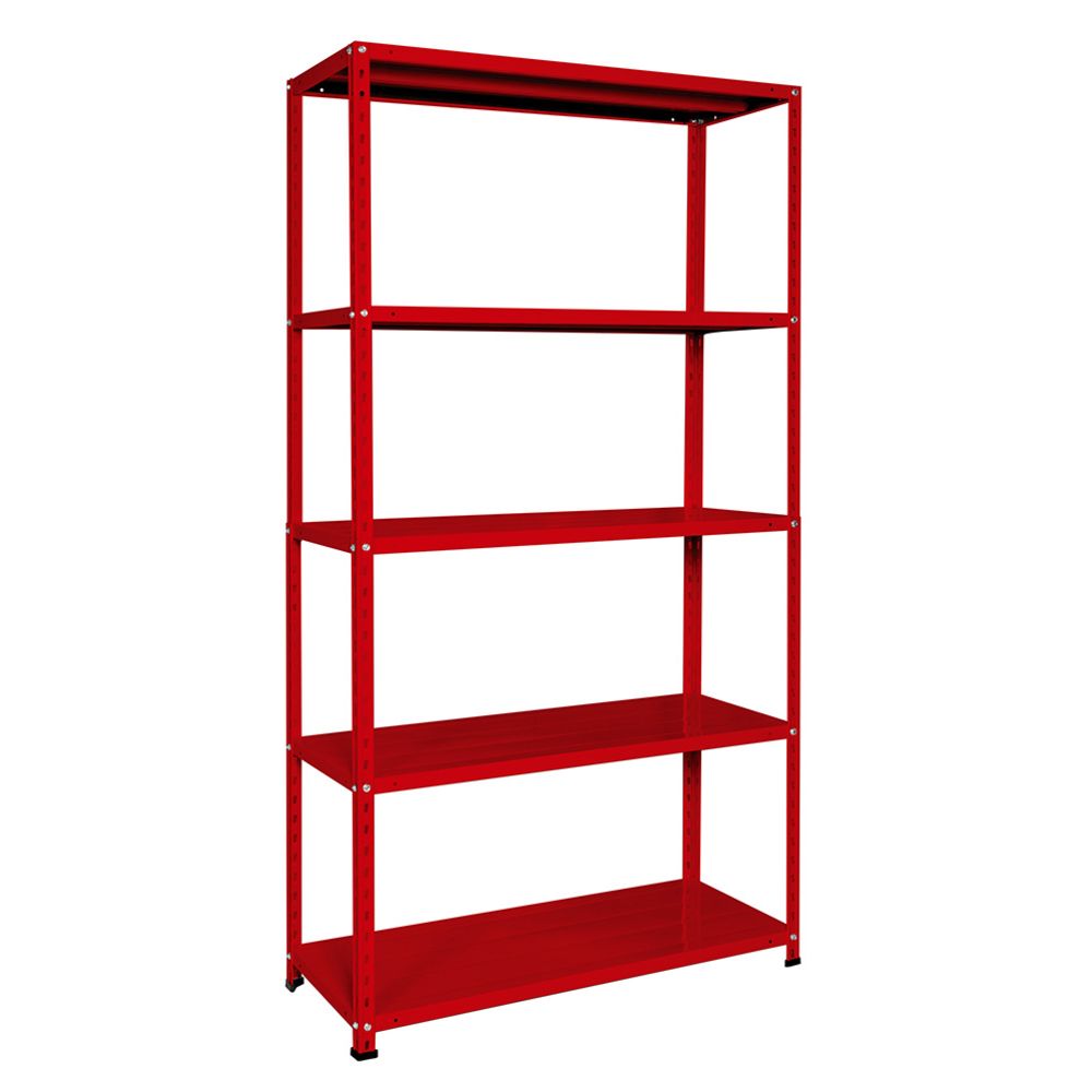 Bizzotto Kit 02B200R lagerhylla 1000 x 400 x 1880 mm, röd 350 kg