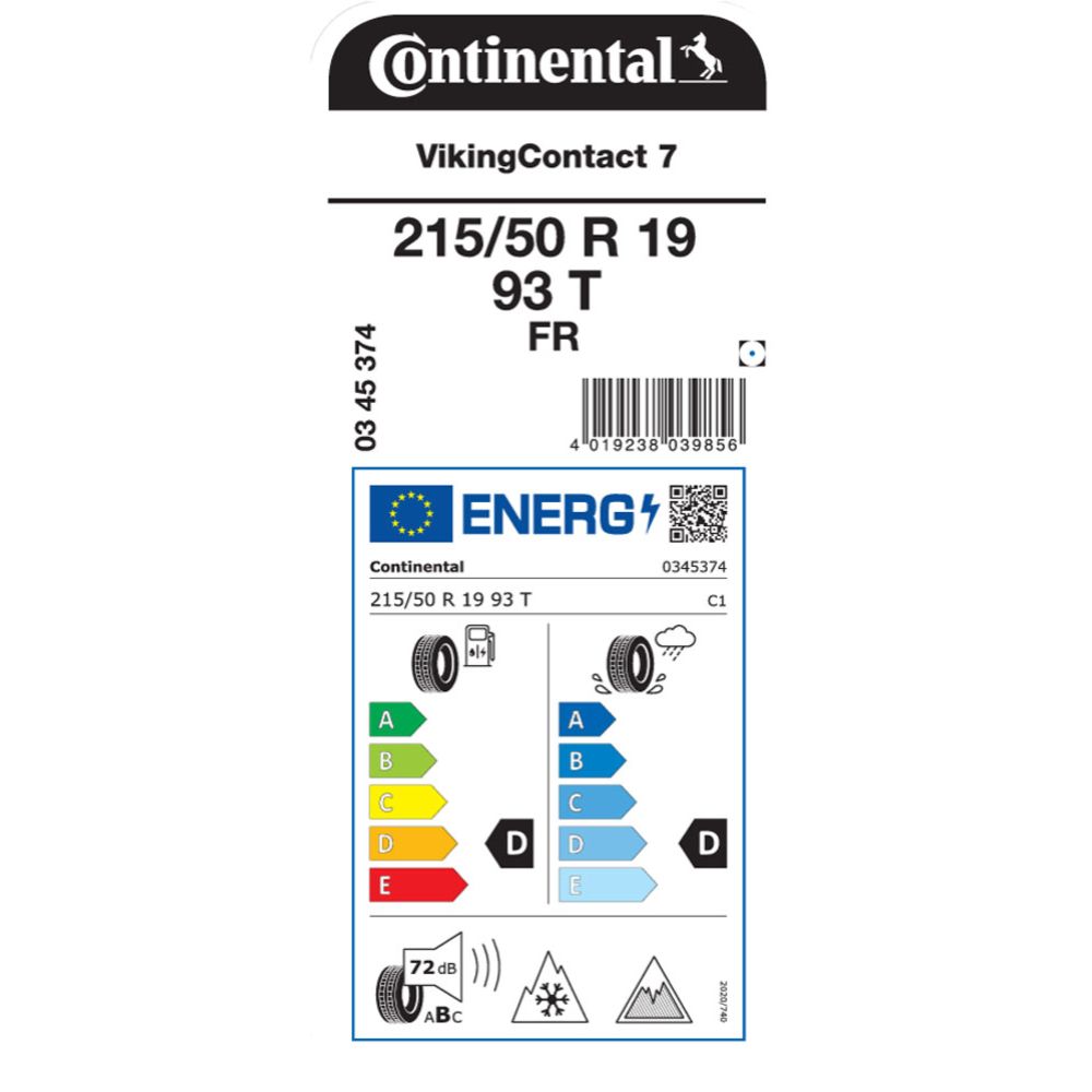 Continental VikingContact 7 215/50 R 19 93T FR kitkarengas