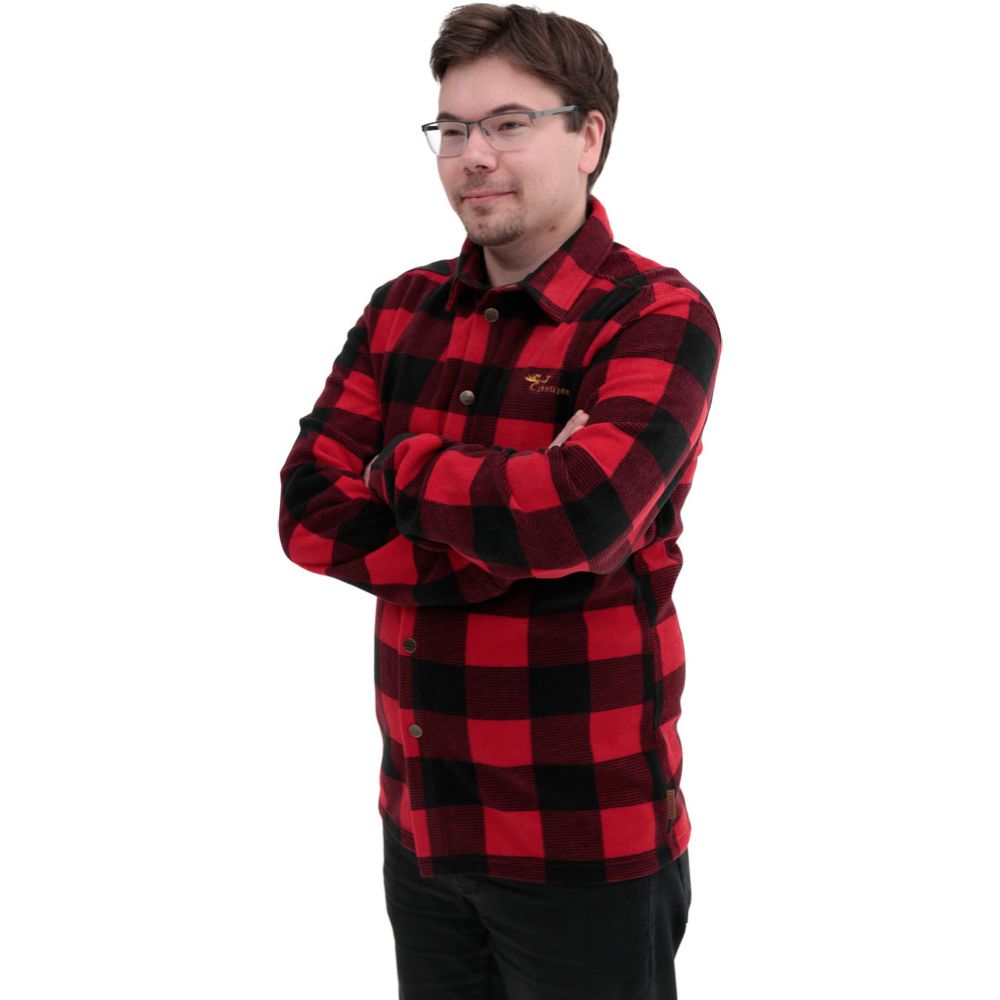 JahtiJakt Lumber fleeceskjorta röd/svart