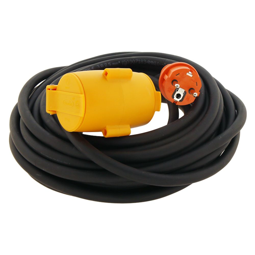 Airam jatkojohto 2-osainen 10 m kumikaapeli 3 x 2,5 mm² IP44