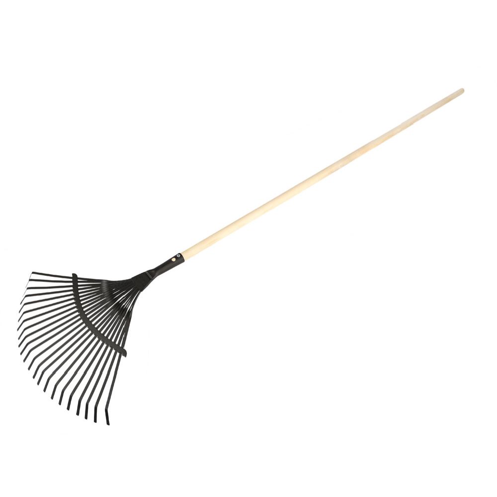 Lövräfsa med träskaft