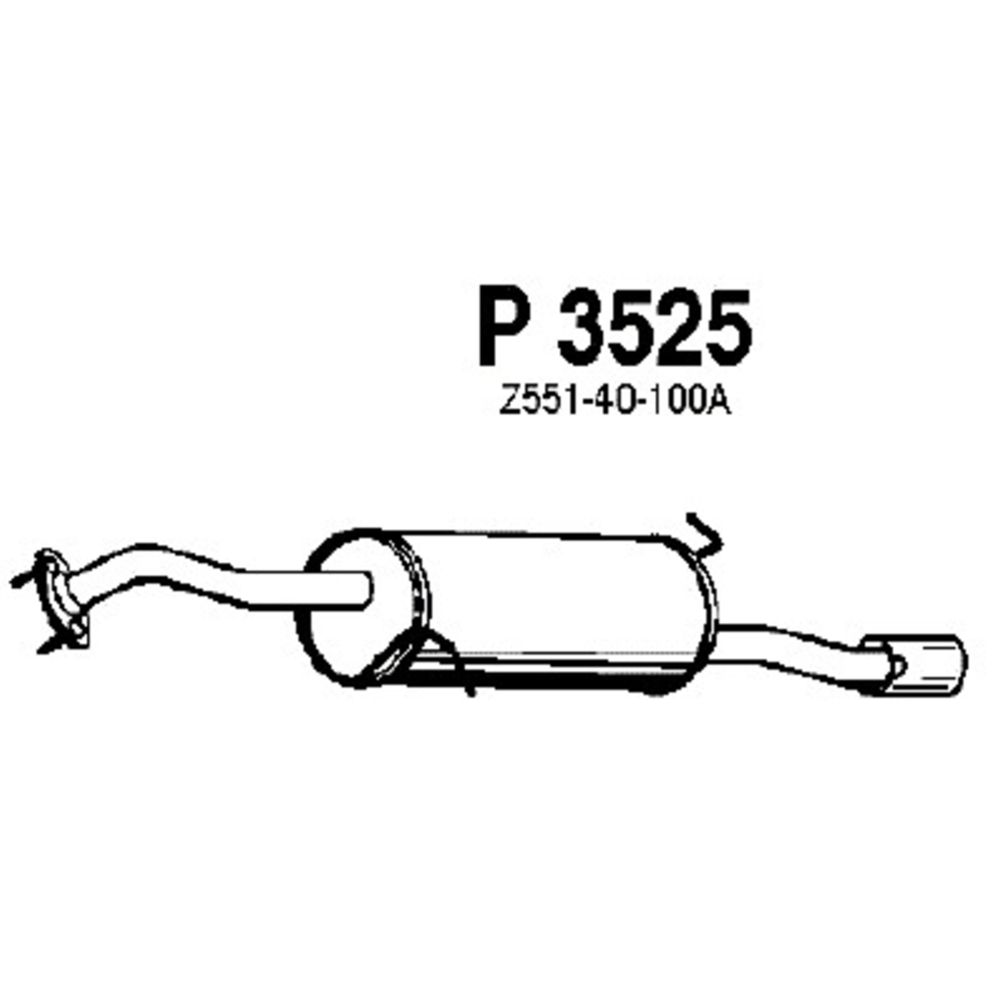 Bakre ljuddämpare 14-3577