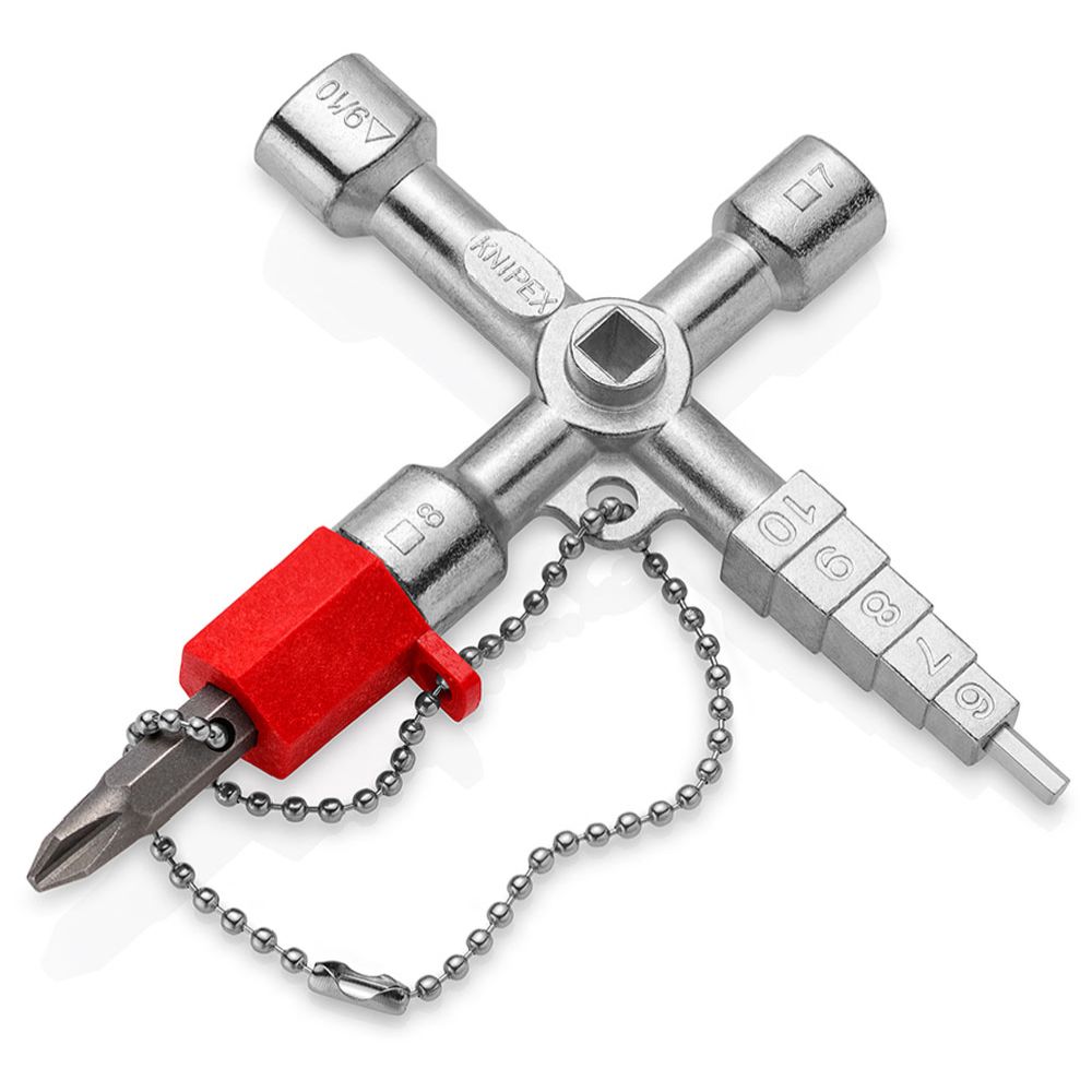 Knipex 00 11 04 Profi-Key universalnyckel för fastighetsskötare