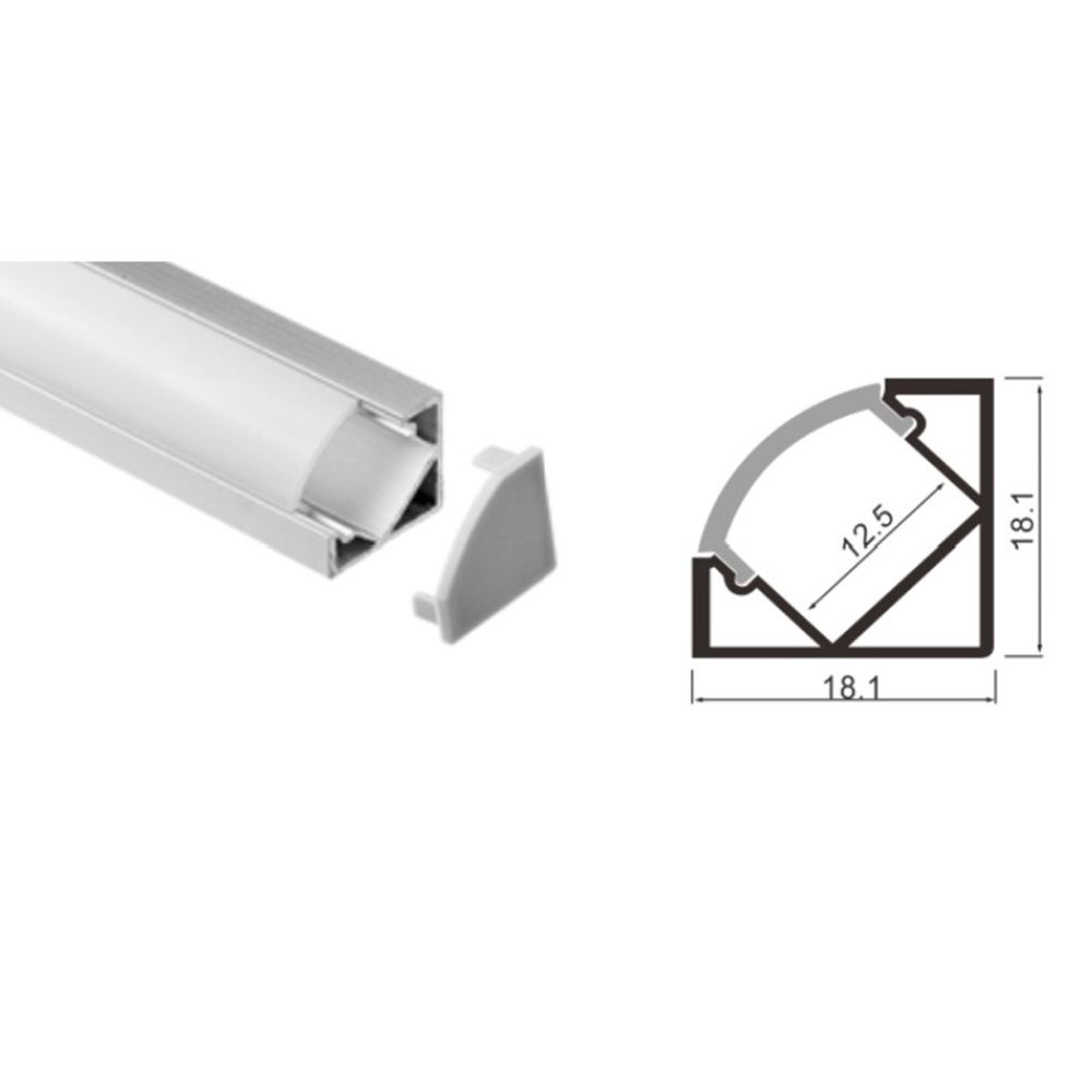 Led Energie LED-valonauhan asennusprofiili kulmamalli 2m