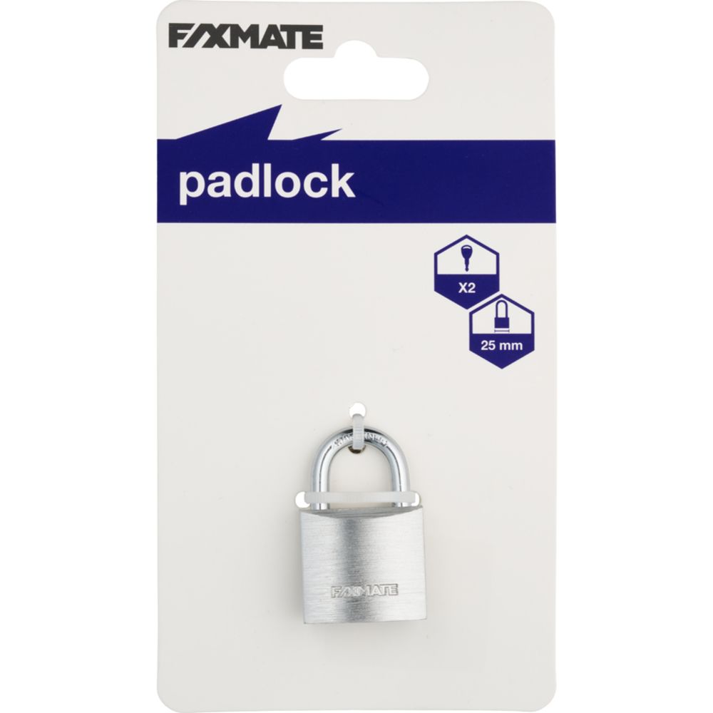 Fixmate hänglås 25 mm aluminium