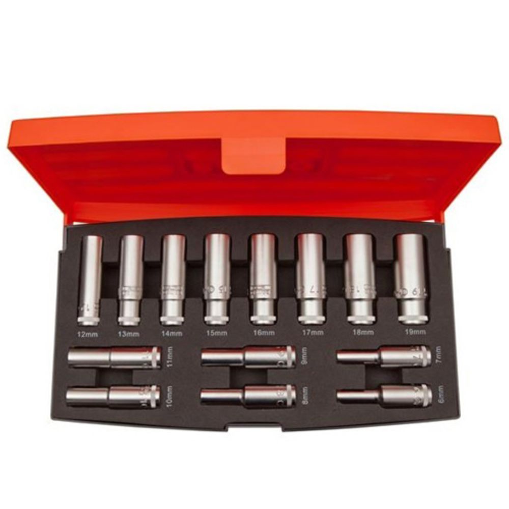 Bahco S1612L 1/2" bitshylssats lång 10–21 mm