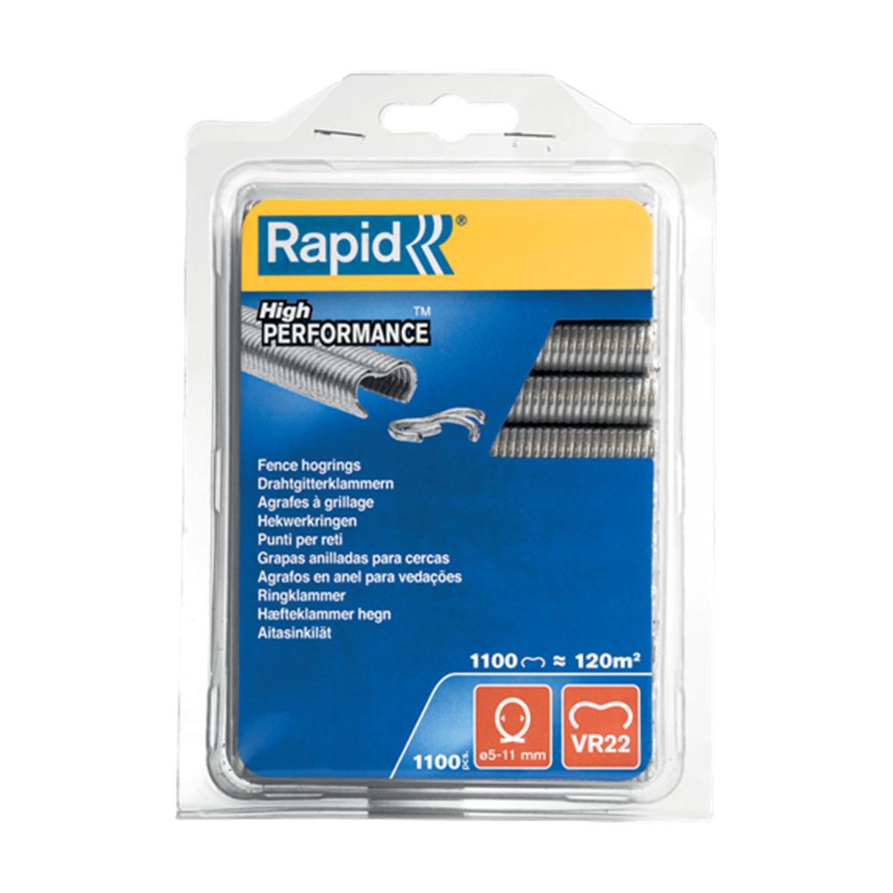 Rapid VR22 kiinnitysrenkaat aitalangalle kuumasinkitty 5-11 mm 1100 kpl