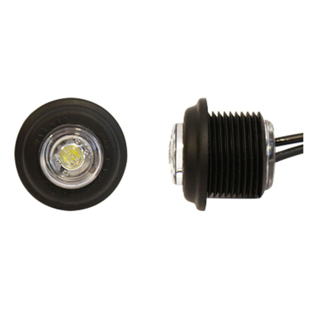 LED-ääretuli, 12/24 V, ø 29 mm, valge/erk