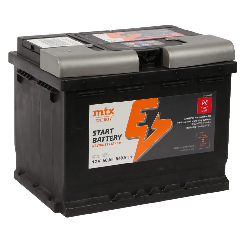 MTX Energy Käynnistysakku 60Ah/540A P242xL175xK190 +-