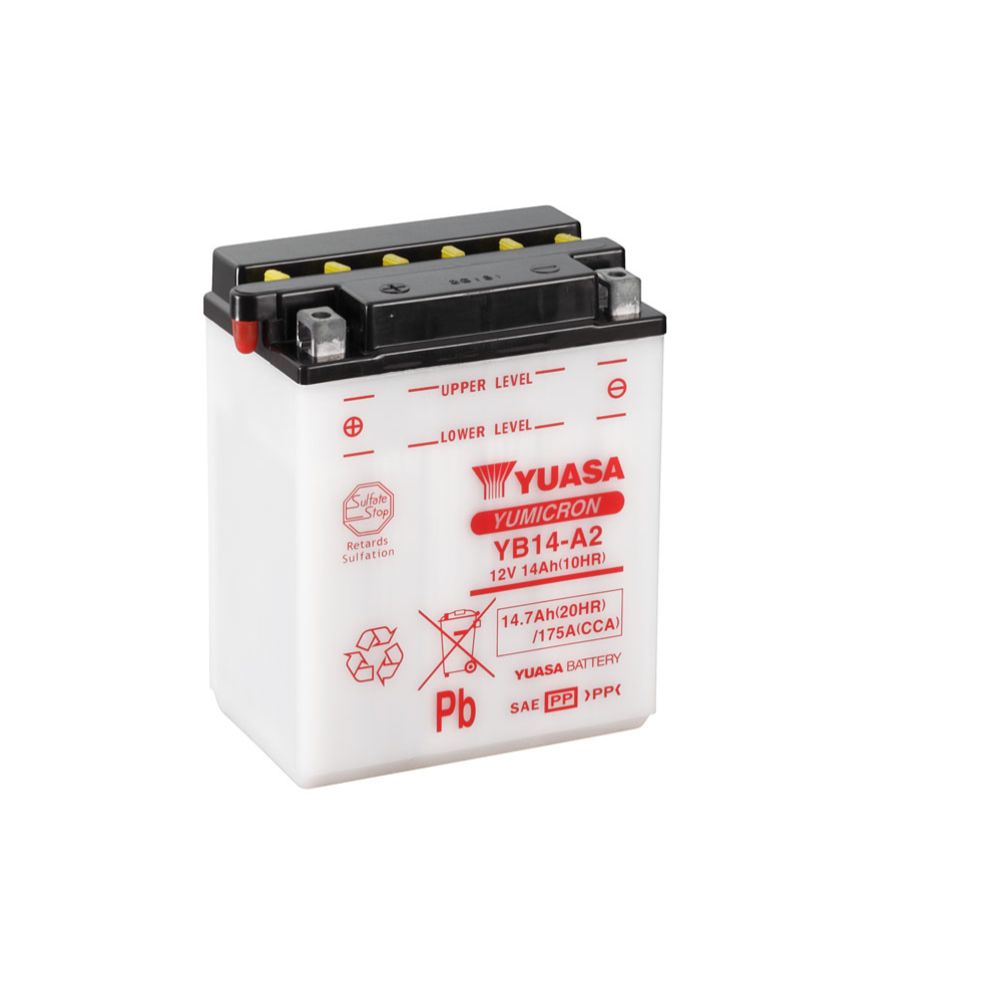 Yuasa MC-batteri 12V 14Ah "YB14-A2"