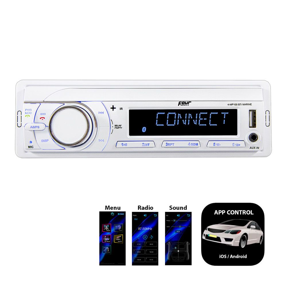 Four Mobile 4-MP100BTi Marine 1-din bilstereo