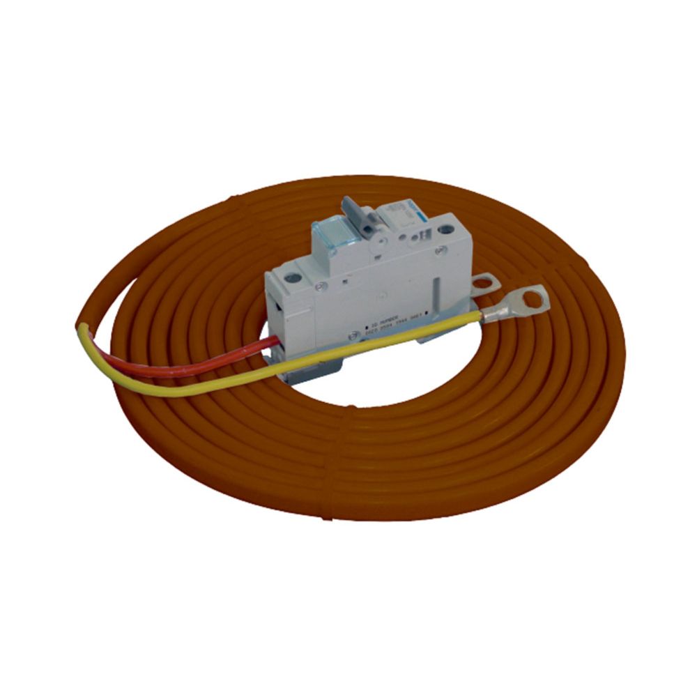 Batterikabel 3 m + 25A automatsäkring brun