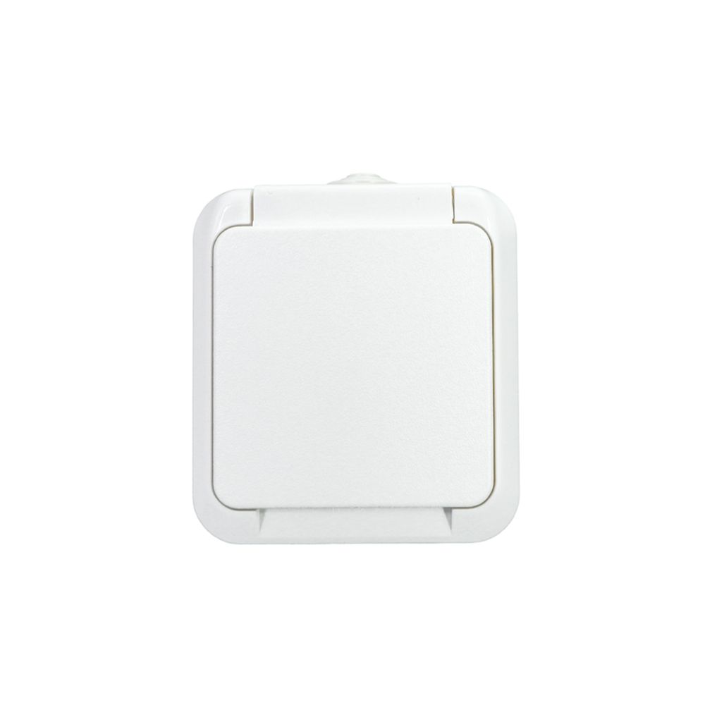 Harju Lumi 1-osaline pindmine pistikupesa, pritsmekindel, IP44, valge