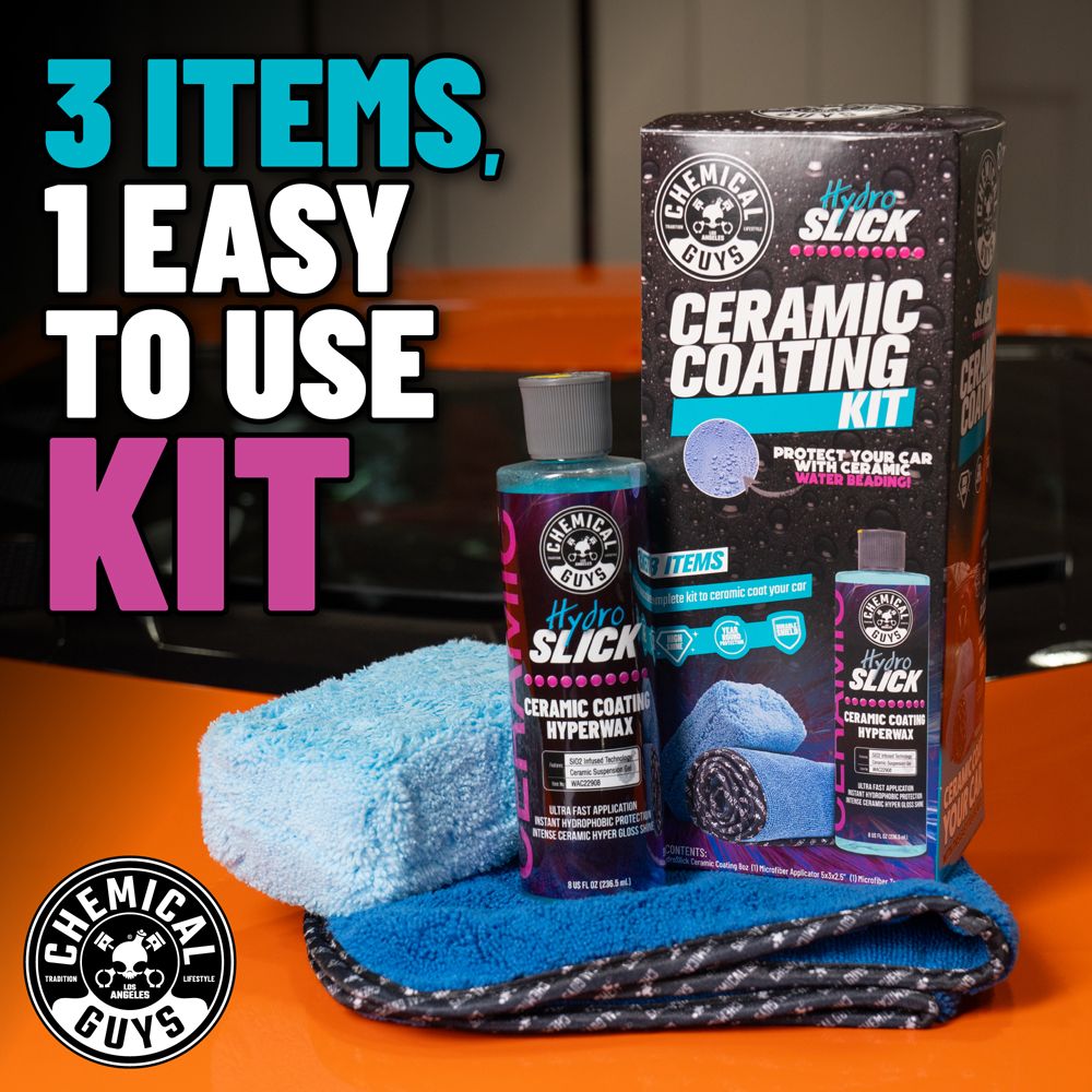 Chemical Guys HydroSlick SiO2 Ceramic Coating Hyperwax KIT pinnoite