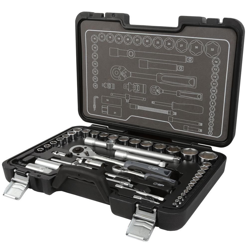 MTX Tools Basic hylssats 1/4’’ & 1/2’’ 48 delar