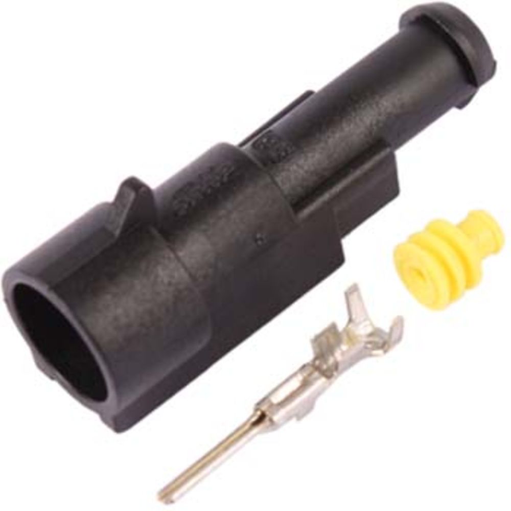 Snabbkoppling 1-polig hane vattentät