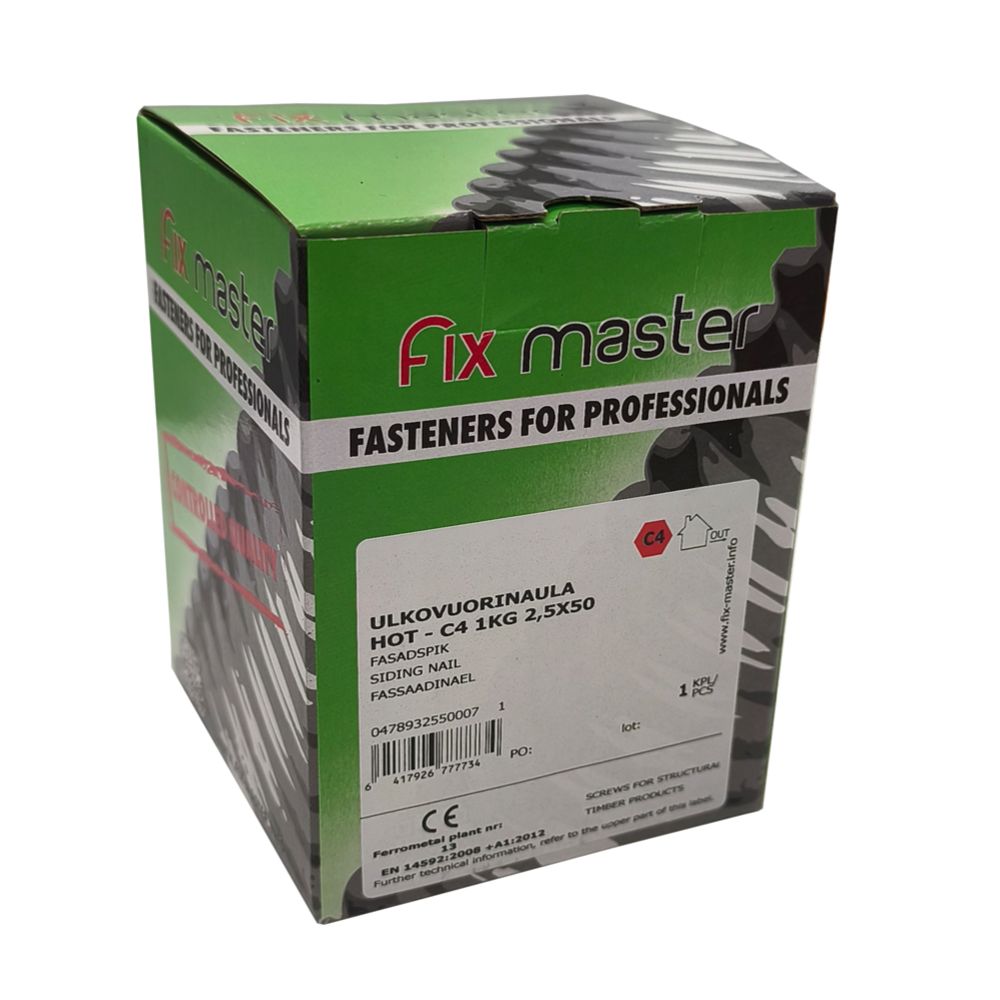 Fixmaster ulkovuorinaula kuumasinkitty 2.5 x 50 mm 1 kg