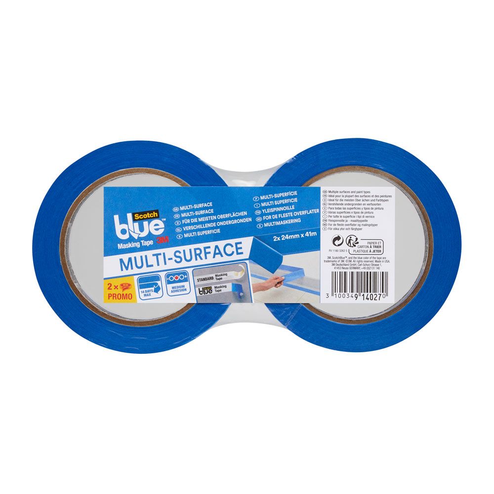 ScotchBlue maskeringstejp 24 mm x 41 m 2 st.