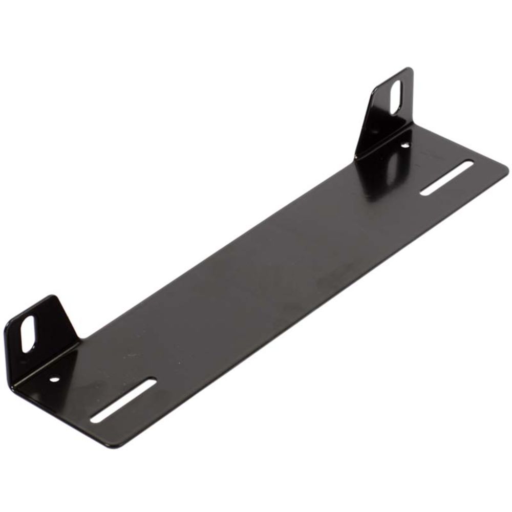 Extraljusfäste under registreringsskylt svart