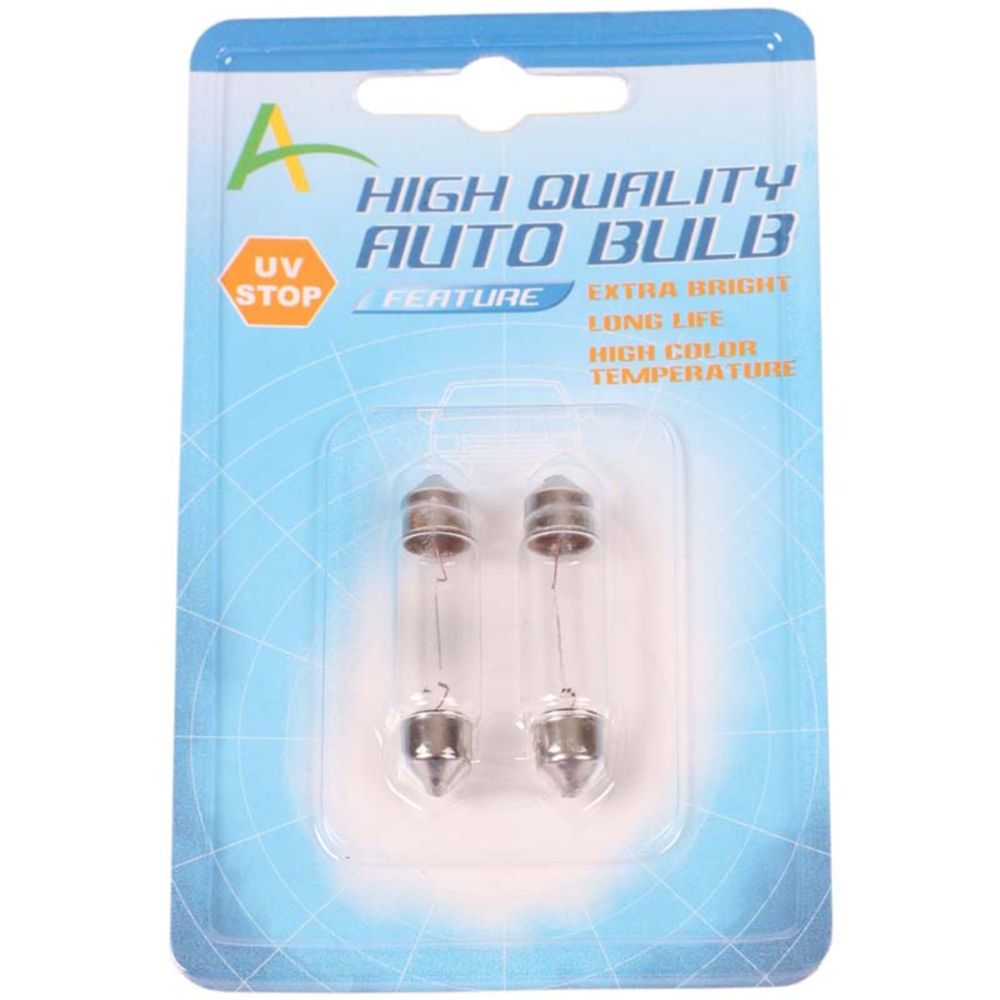 SV8,5 spollampa, festong 40 mm 12V 10W C10W 2 st.