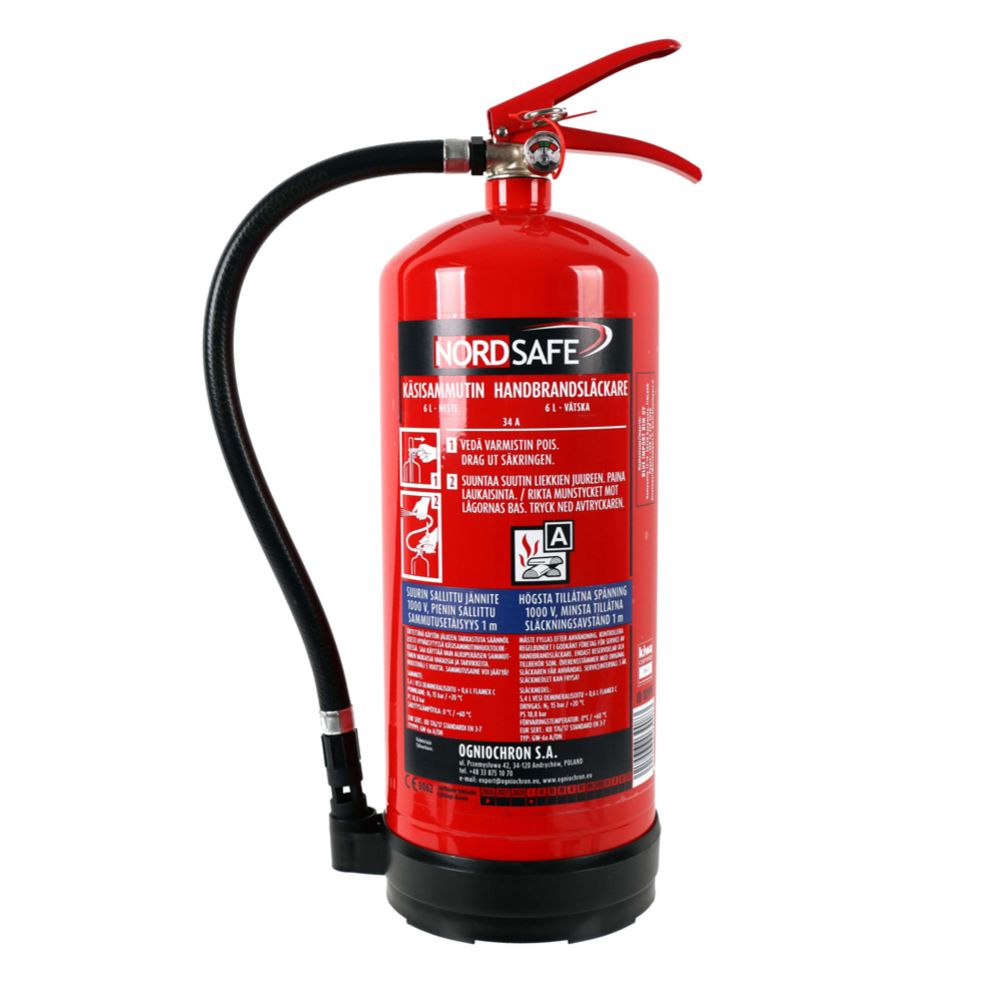 Nordsafe 6L 34A fluorivapaa nestesammutin