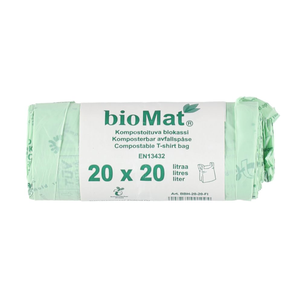 Biomat biojätepussi sangallinen 20 kpl 20 l