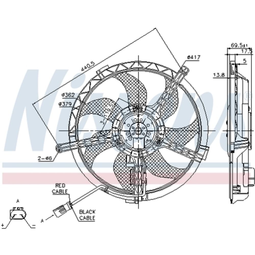Mootorijahutuse ventilaator 13-00284