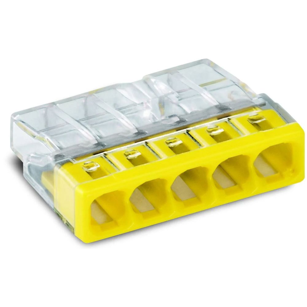 Wago 5-kontaktiline pistik, 0,5—2,5 mm², kollane, 20 tk