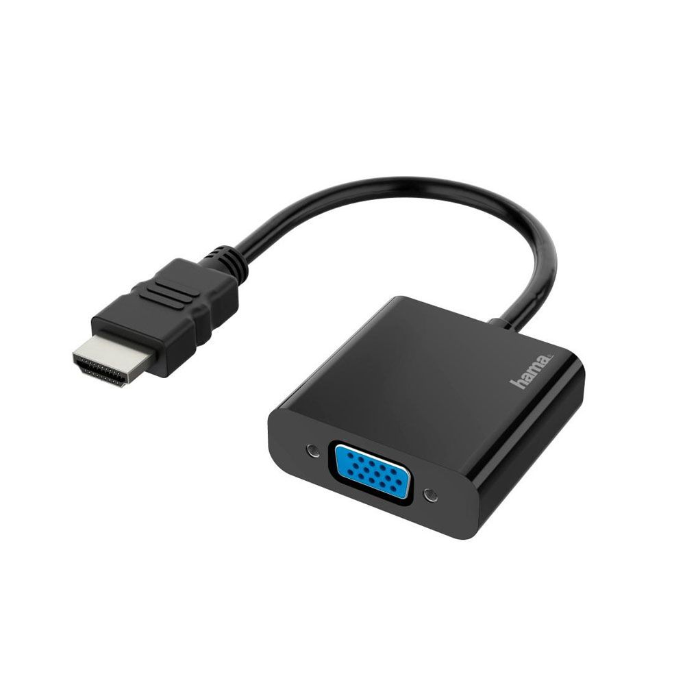 Hama videoadapter, HDMI isane - VGA/3,5 mm emane, Full HD, 0,15 m