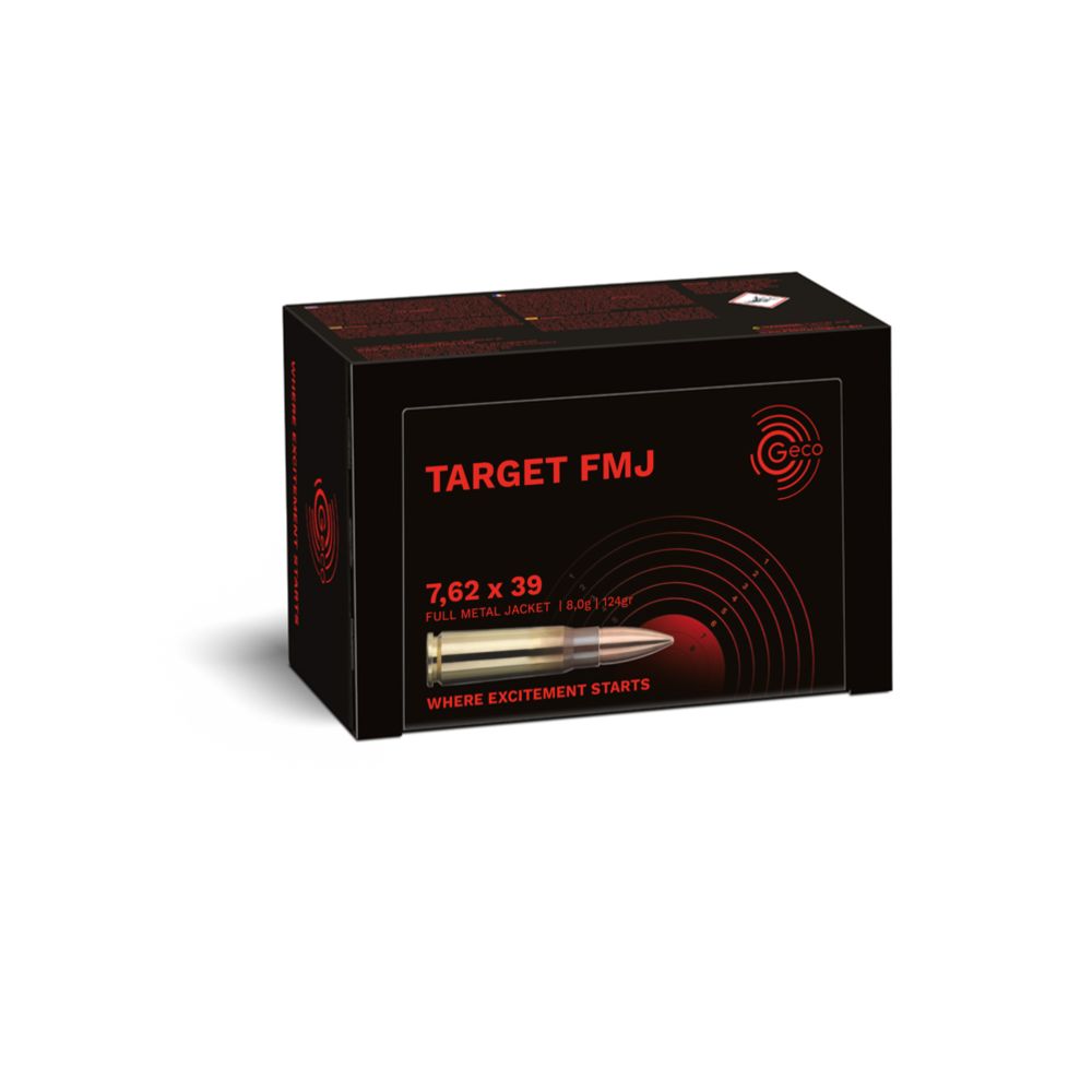 Geco Target FMJ 7,62x39 8,0 g/123 gr 50 kpl