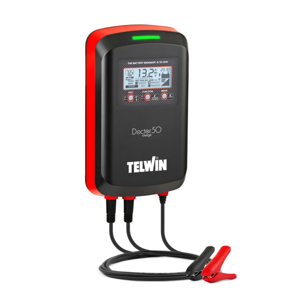 TELWIN DOCTOR CHARGE 50 akkulaturi/testauslaite 6/12/24V 10/600Ah