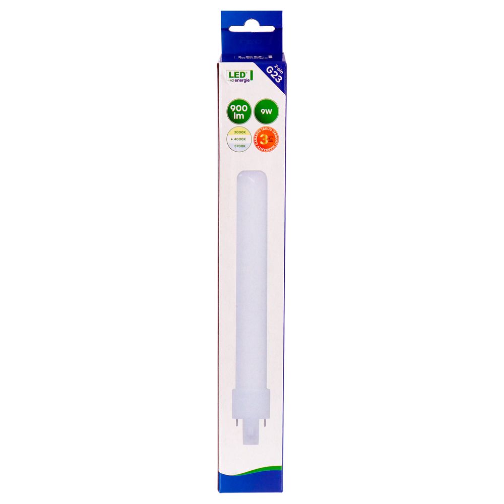 LED-pistiklamp, G23, 9 W, 4000 K, 900 lm, 2 klemmi