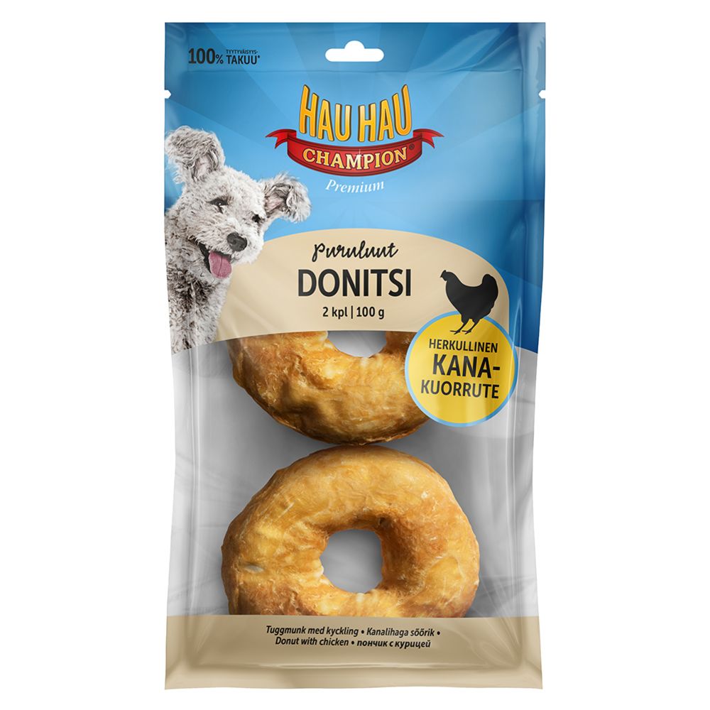 Hau-Hau Champion Donitsi kanalla 8 cm, 2 kpl 100 g