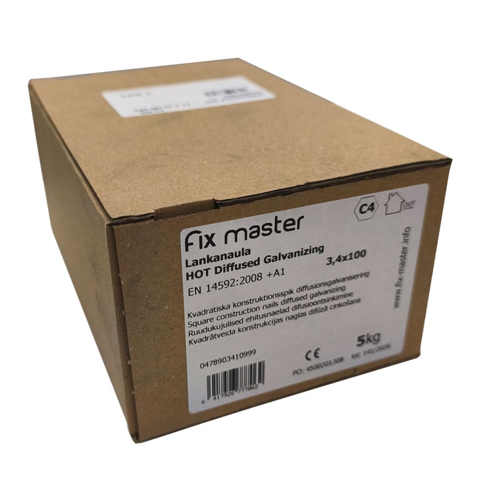 Fixmaster lankanaula kuumasinkitty C4 3,4 x 100 mm 5 kg