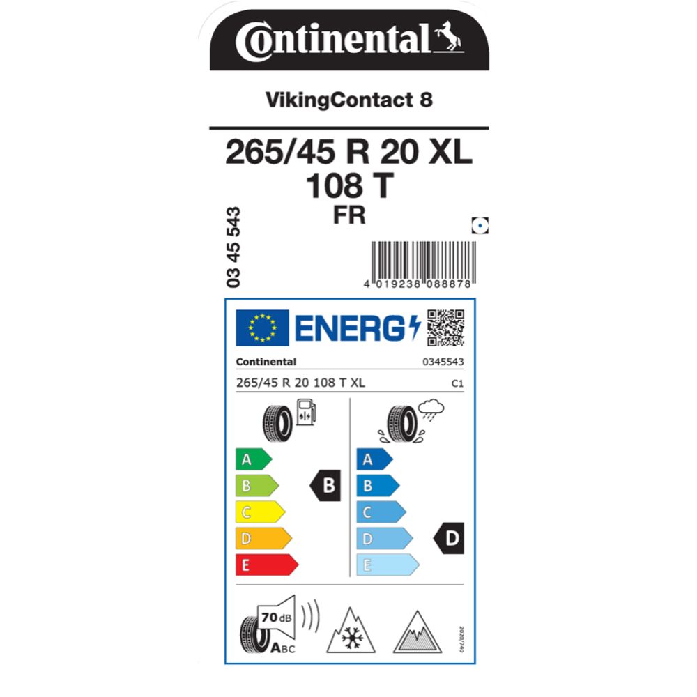 Continental VikingContact 8 265/45 R20 108T XL kitkarengas