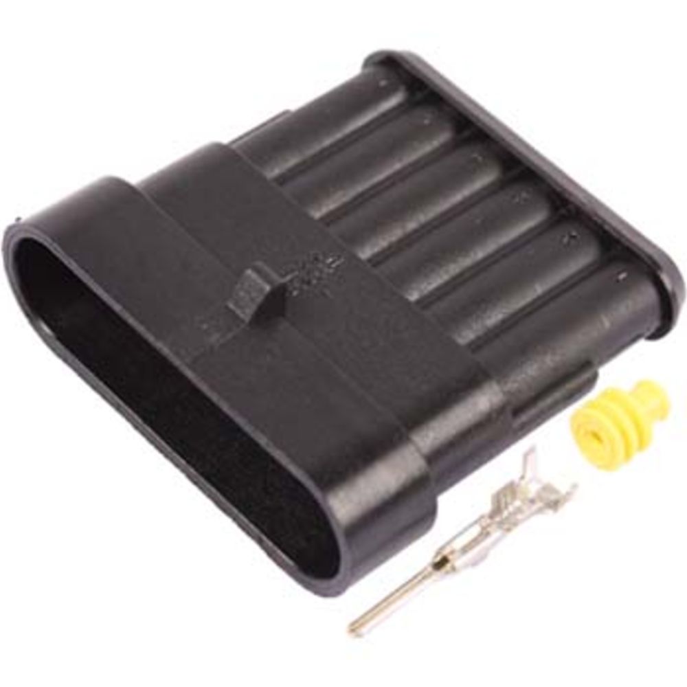 Snabbkopplingvt 6-polig hane vattentät