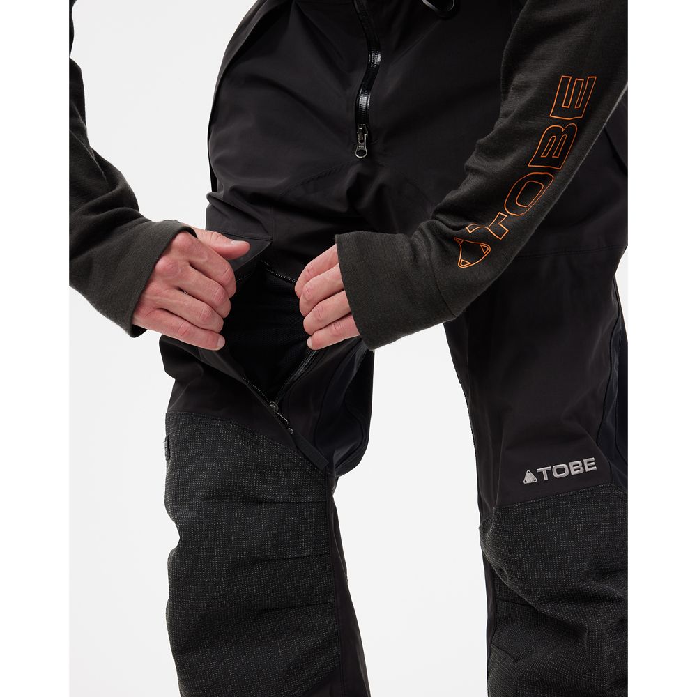 Tobe Vivid Bib skoterbyxor Jet Black