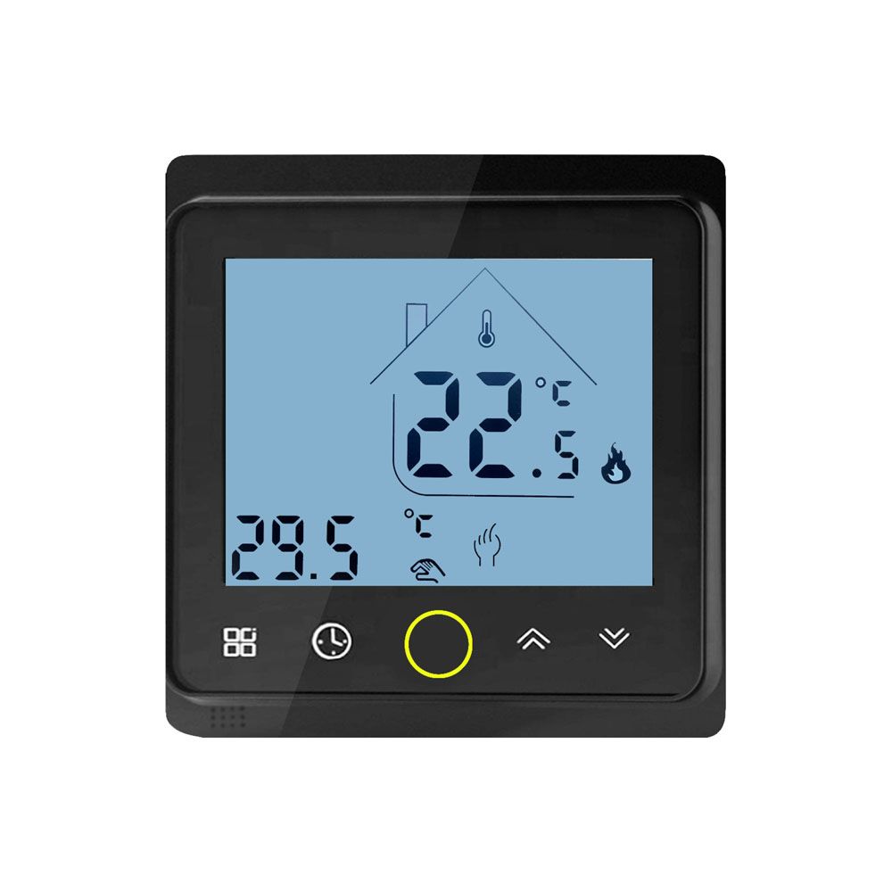 Båden digital kombitermostat svart IP20
