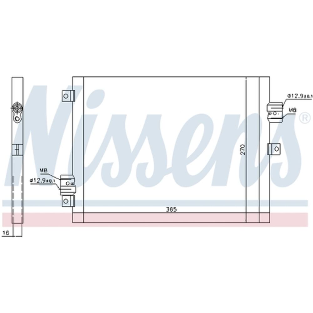 Ilmastointilaitteen lauhdutin 30-04035